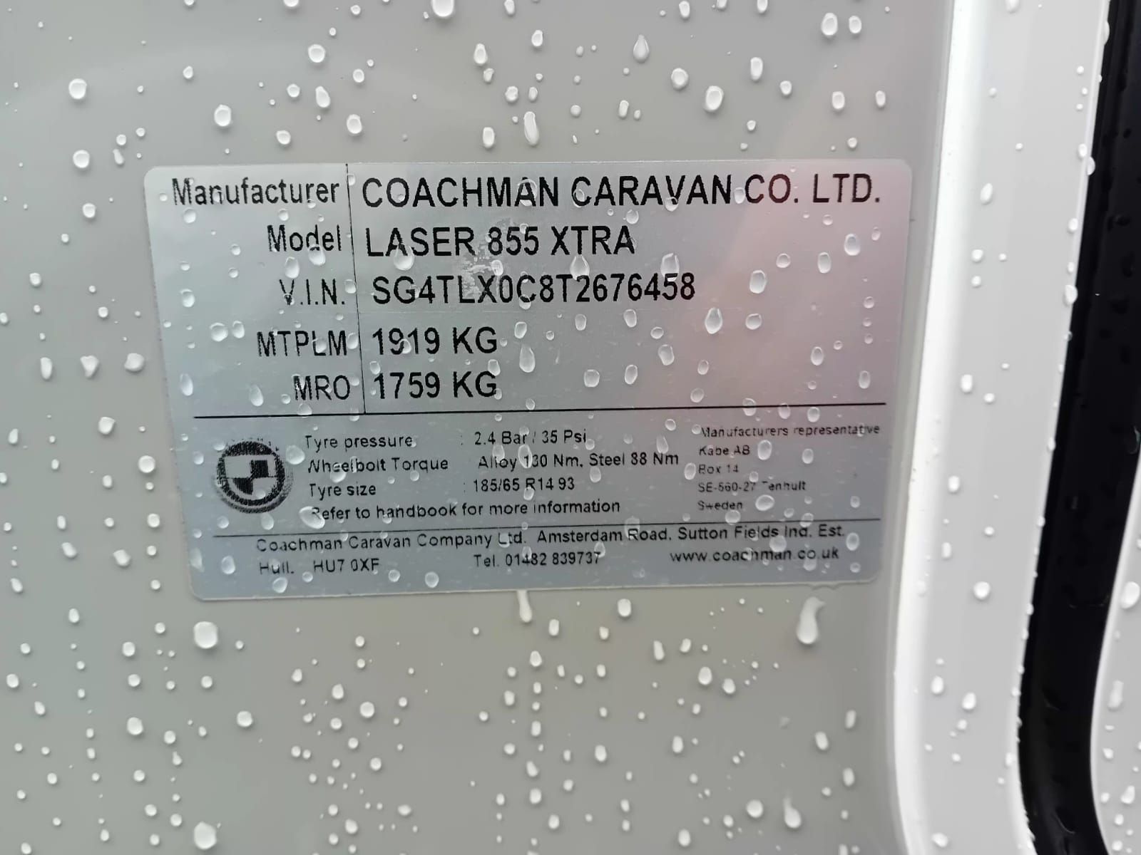 Coachman Laser 855 Xtra with Xc